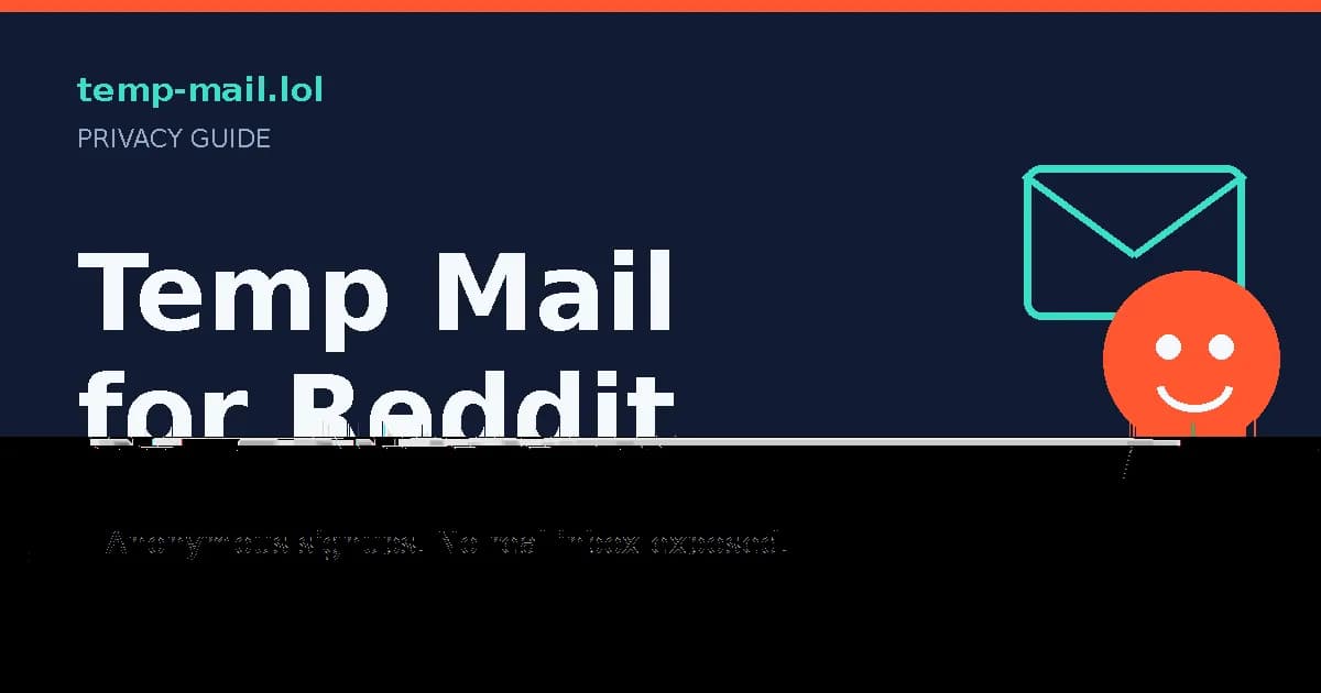 Temp Mail for Reddit hero graphic — create an anonymous Reddit account with a free disposable temporary email in two minutes